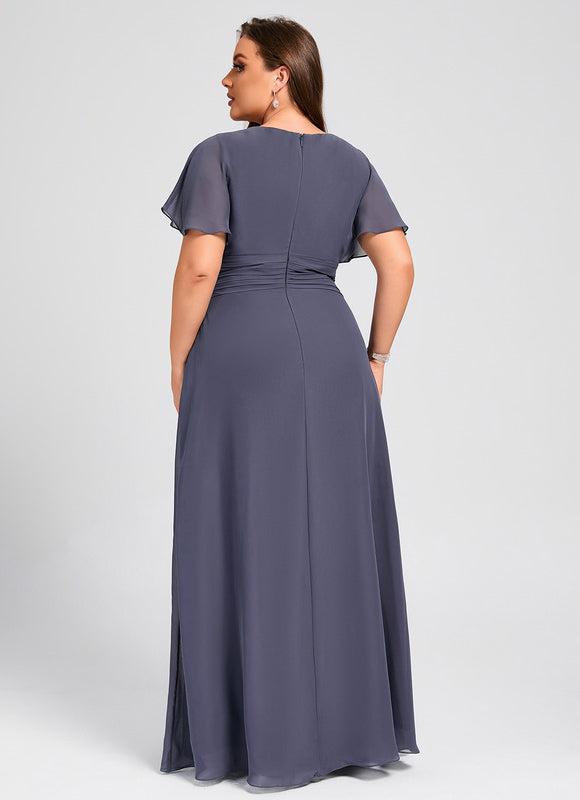 Robe Élégante Mousseline Col Rond - gallery 8