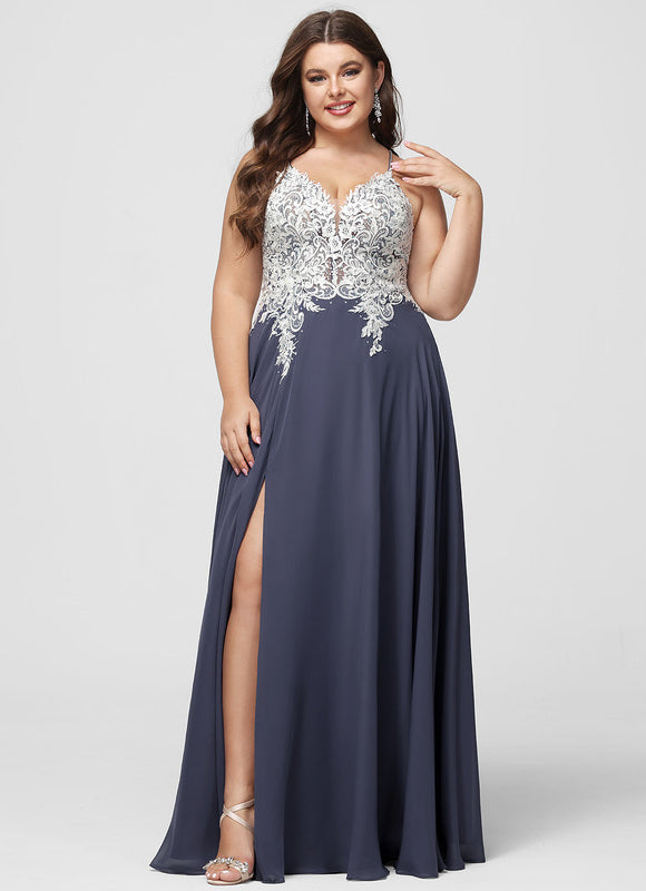 Robe Élégante À Fente Brodée - gallery 8