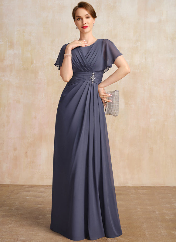 Robe Élégante Mousseline Col Rond - gallery 3